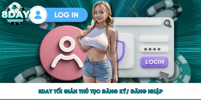 8DAY tối giản thủ tục đăng ký/ đăng nhập